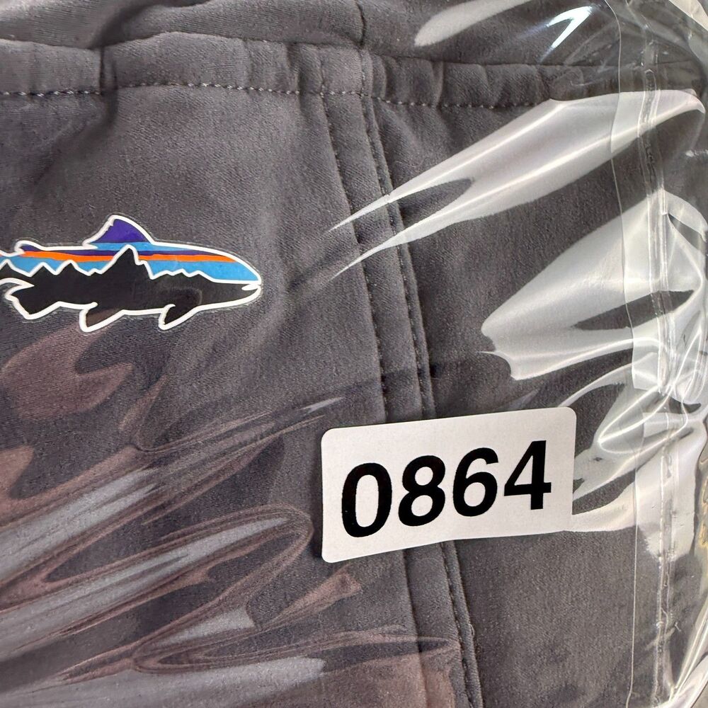 Patagonia TechFace R2 Pants Mens Large Forge Grey Breathable Stretch Shark Logo - Picture 12 of 12